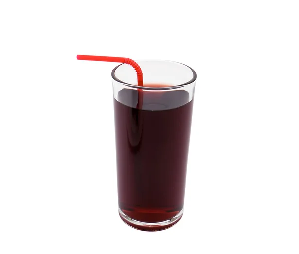 Свежий вишневый сок в стекле — стоковое фото
