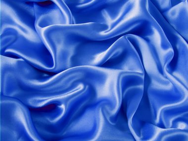 Blue satin silk fabric clipart