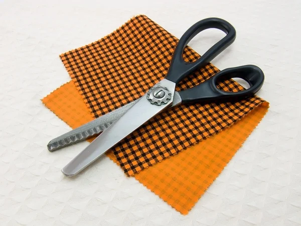 Scissors of dressmaker for trimming — Stock Photo, Image