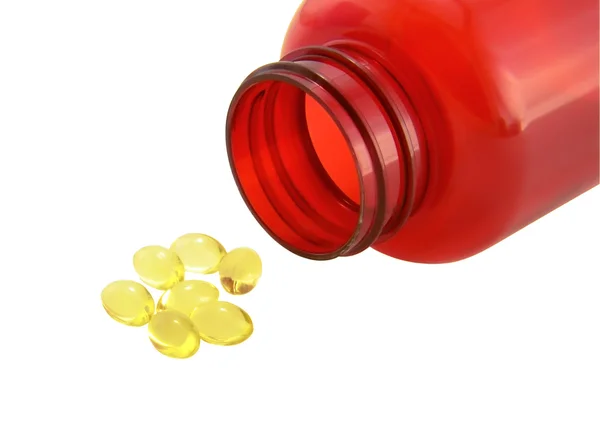 Cápsulas de salud con aceite — Foto de Stock