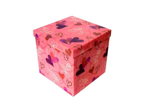 Caja de regalos con corazón — Foto de Stock
