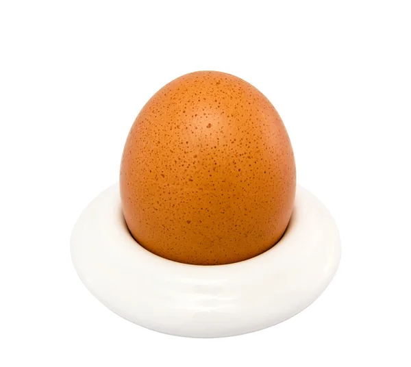 卵カップの中の茶色の卵 — ストック写真