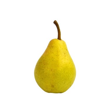 Ripe pear on white clipart