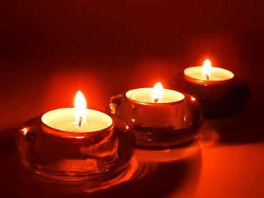 Three aroma candles clipart