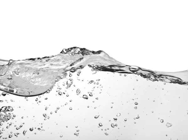 Ola de agua grande y burbujas de aire — Foto de Stock