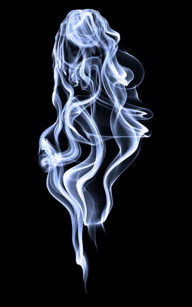 Rauch isoliert auf schwarz — Stockfoto