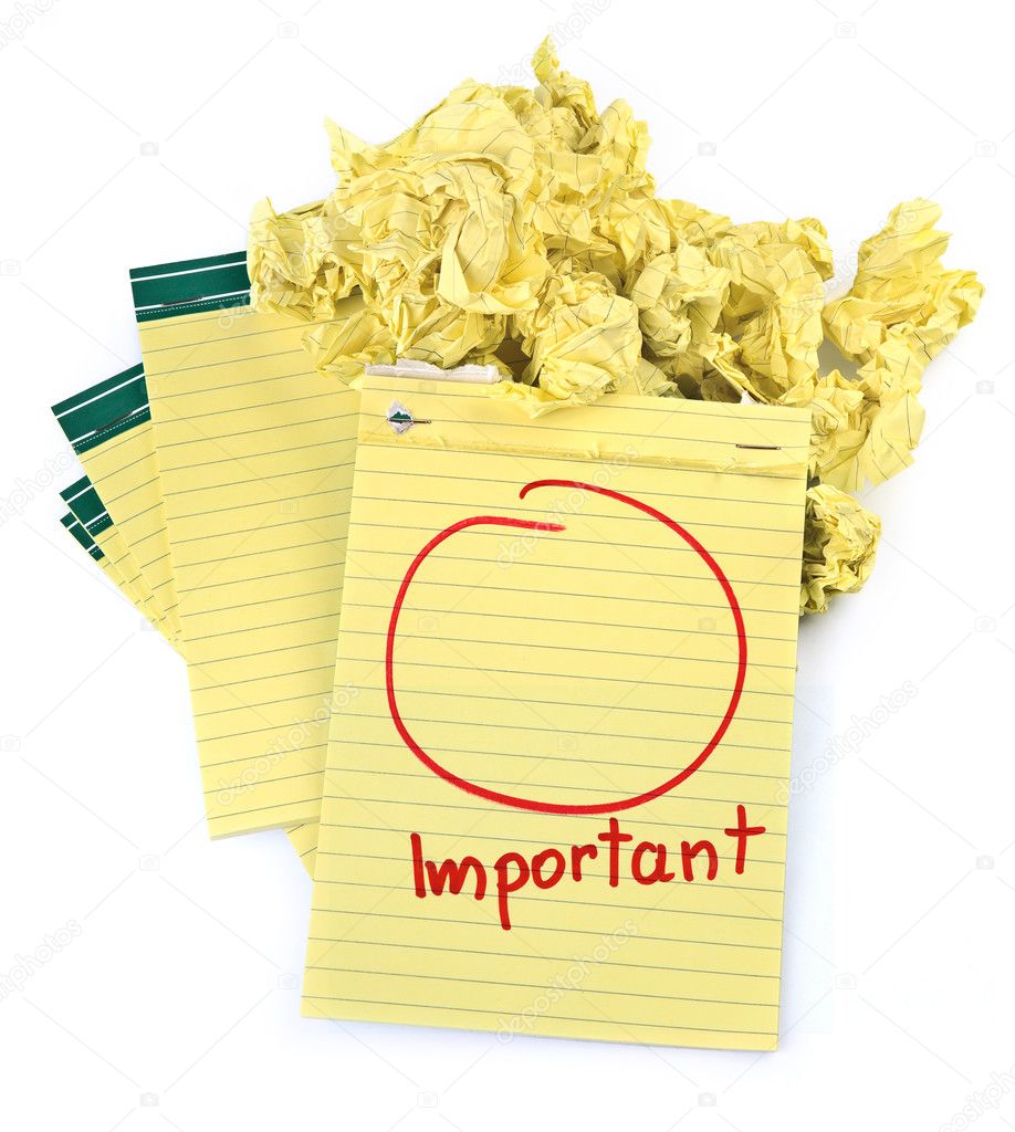 Copy space for important notes