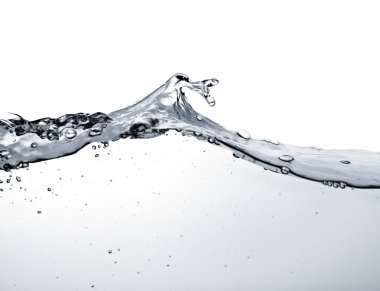 Water wave against white background clipart