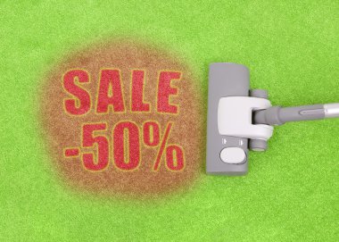 Half price sale concept clipart