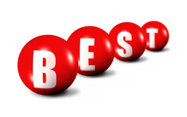 Best word made of 3D spheres clipart