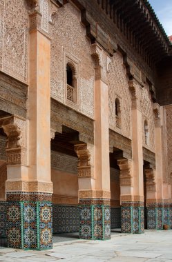 Courtyard of Ali Ben Youssef Madrasa clipart