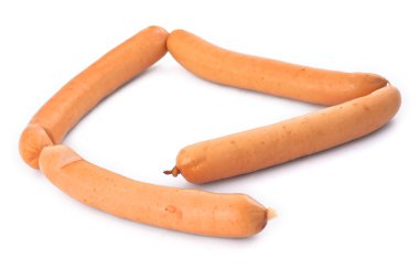 Sausages on white clipart