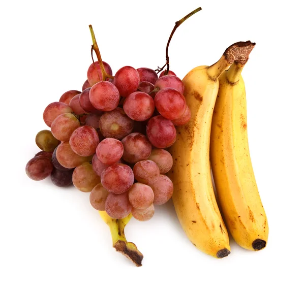 暗い葡萄とバナナ — ストック写真