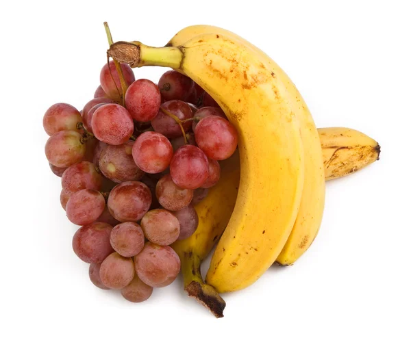 Photo de raisins noirs et bananes — Photo