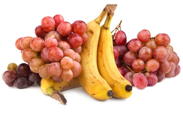 Photo de raisins rouges et bananes — Photo
