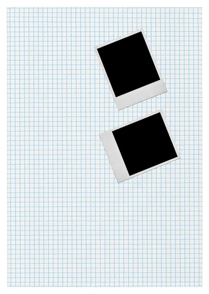 Molduras fotos em pedaço de papel quadrado — Fotografia de Stock