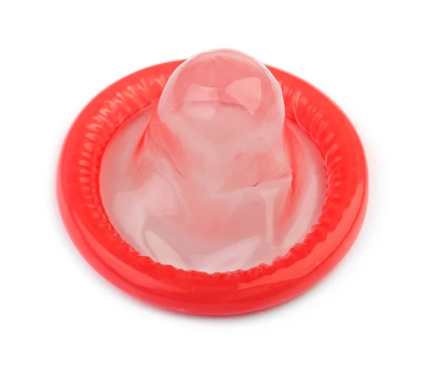 Rotes Kondom — Stockfoto