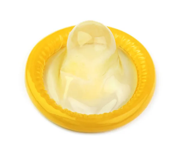 Sarı prezervatif — Stok fotoğraf