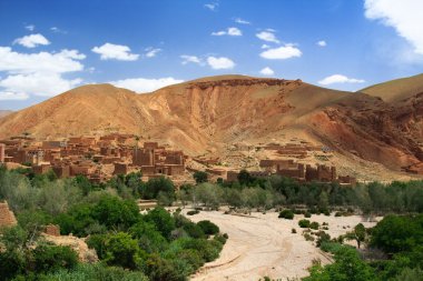 Dried river in Morocco clipart