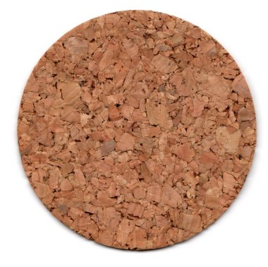 Cork mat isolated on white clipart