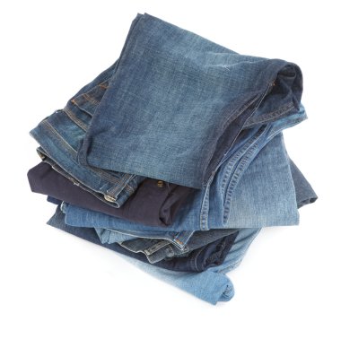 Pile of blue jeans clipart