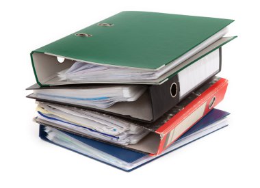 Pile of colorful files clipart