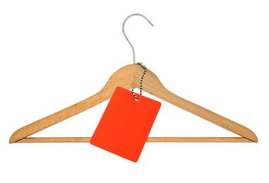 Coat hanger and blank price tag clipart