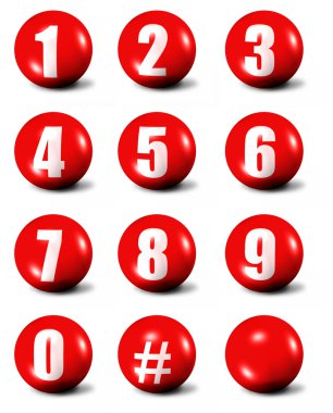 Collection of numbers clipart