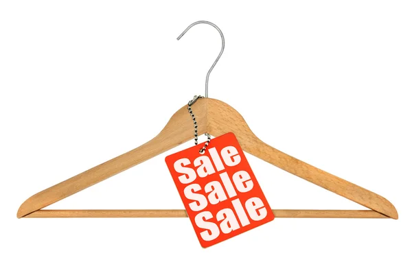 Kleiderbügel und Verkaufsetikett — Stockfoto