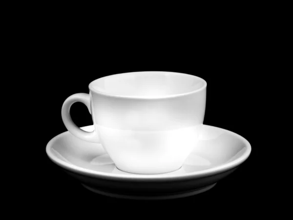 分離した白い空のカップ — ストック写真