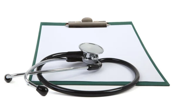 Blank clipboard with stethoscope — Stock Photo, Image