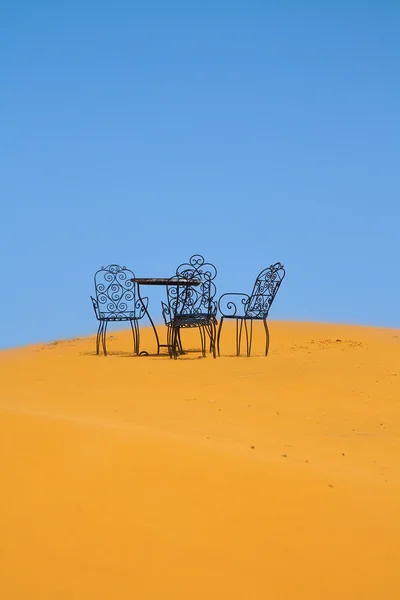 Místo k sezení na poušť sahara — Stock fotografie