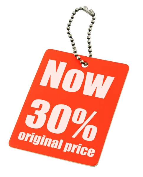 Sale tag on white background — Stock Photo, Image