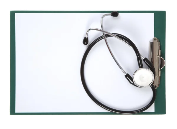 Stethoscope and clipboard — Stock Photo, Image