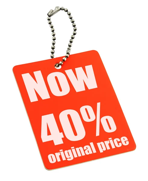 Sale tag on white — Stock Photo, Image