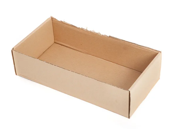 Kartonová krabice bez víka — Stock fotografie