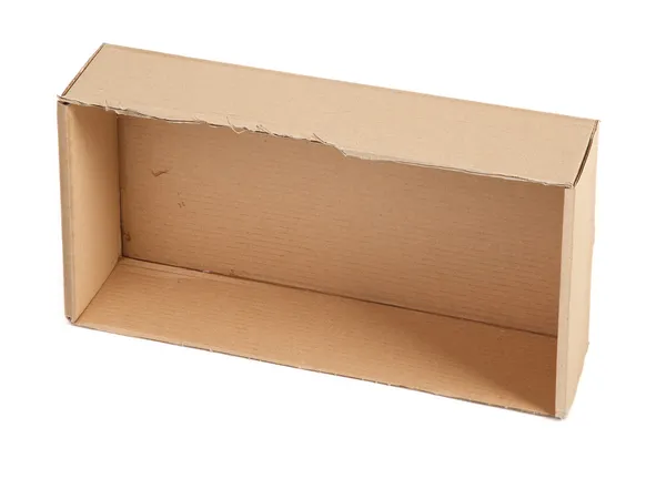 Картонная коробка без крышки — стоковое фото