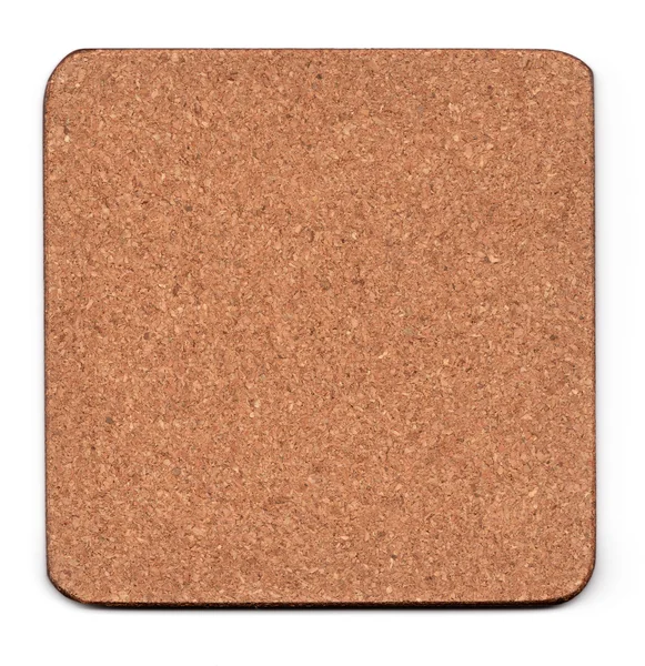 Cork mat beyaz izole — Stok fotoğraf