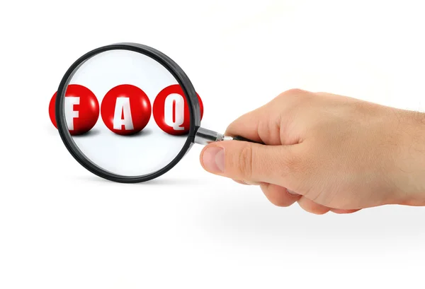 FAQ sign enlarged — Stock Photo, Image