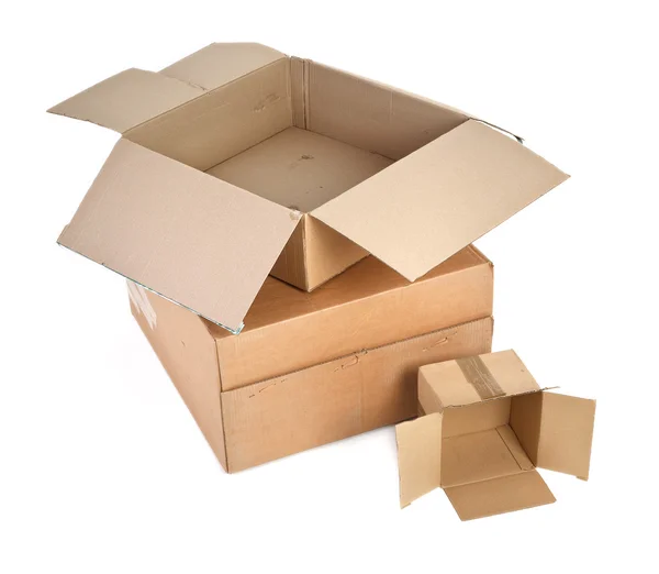 Groep van kartonnen dozen — Stockfoto