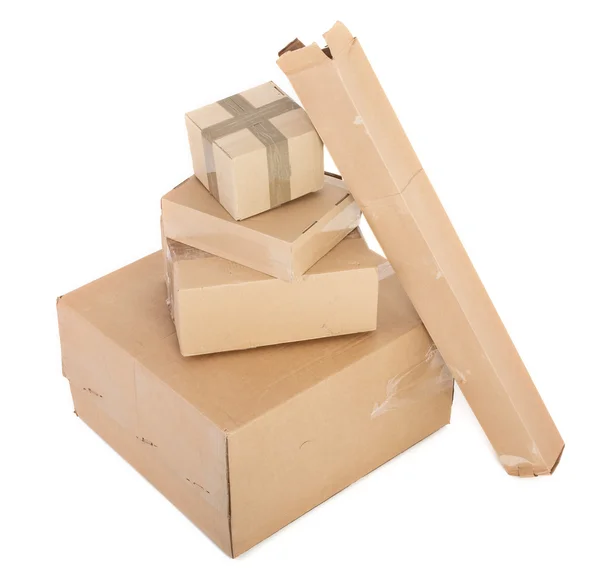 Grupo de cajas de cartón —  Fotos de Stock
