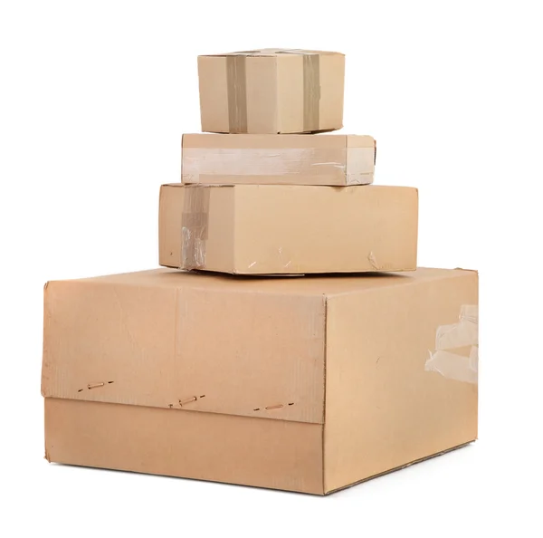 Gruppo di scatole di cartone — Foto Stock