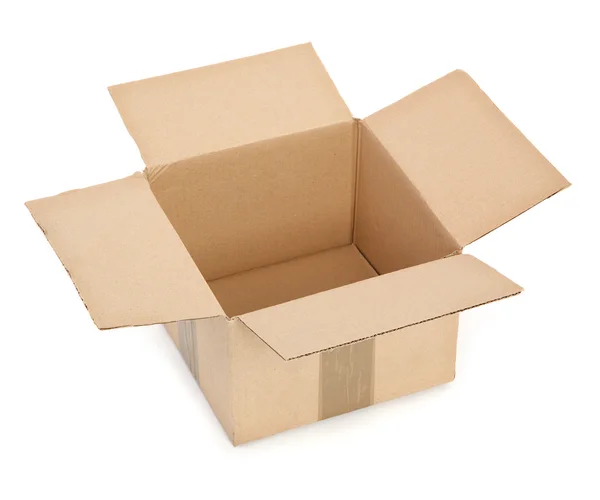 Otevřít kartonovou krabici — Stock fotografie