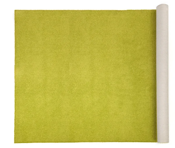 Olivgrüner Teppich auf weißem Grund — Stockfoto