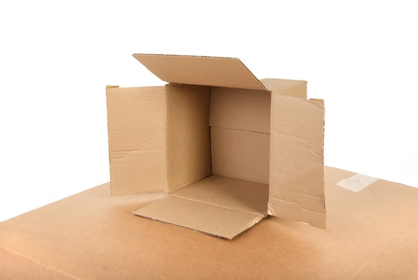 Mały pudło kartonowe — Zdjęcie stockowe