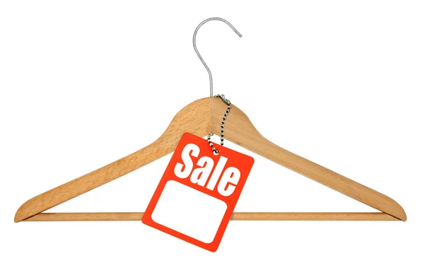 stock image Coat hanger and sale tag