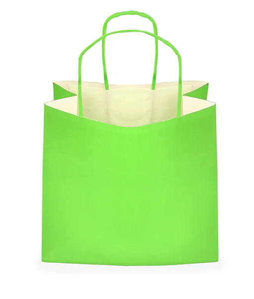 Yeşil alışveriş çantası — Stok fotoğraf