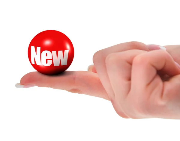 New sign on finger — Stock Photo, Image
