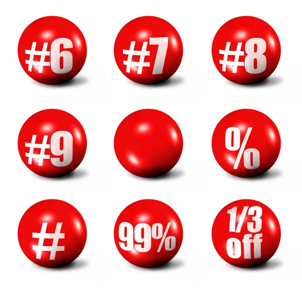 Esferas 3D vermelhas — Fotografia de Stock