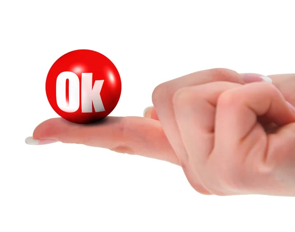 OK sign on finger — Stock Photo, Image